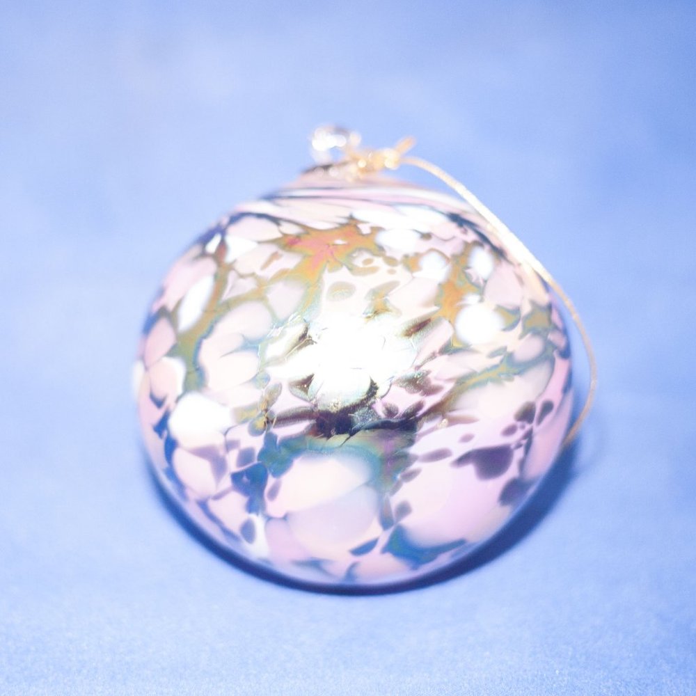 Hand blown glass globe ornament 6